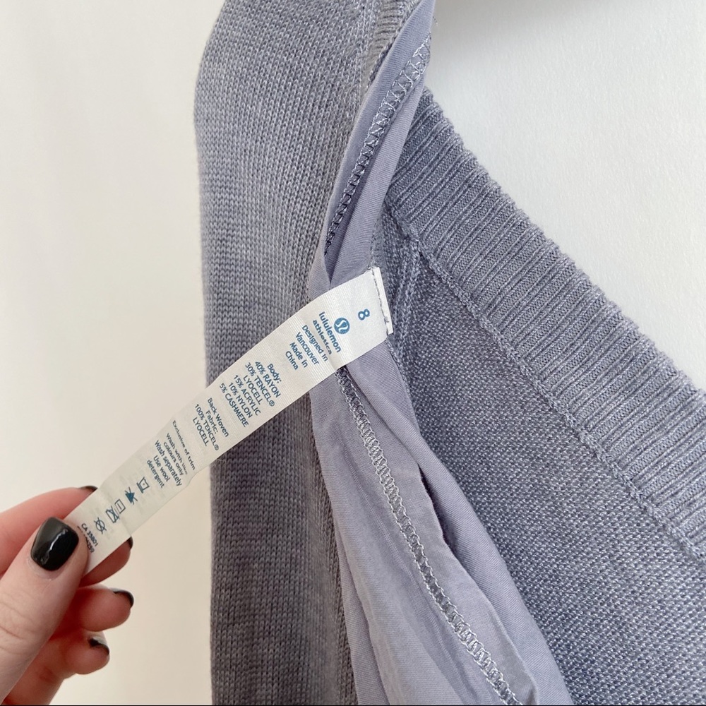 Lululemon Gray Unity Open Back Pullover - image 8
